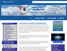 Tablet Screenshot of hepa.com